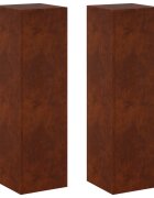vidaXL Стойка за растения 2 pcs Ръждясало 30 x 30 x 100 см
