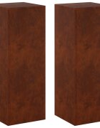 vidaXL Стойка за растения 2 pcs Ръждясало 30 x 30 x 80 cm