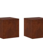 vidaXL Стойка за растения 2 pcs Ръждясало 40 x 40 x 40 cm