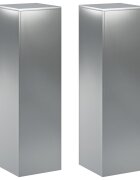 vidaXL Стойка за растения 2 pcs Сребристо 30 x 30 x 100 см