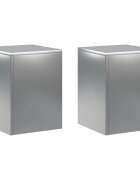 vidaXL Стойка за растения 2 pcs Сребристо 30 x 30 x 40 cm