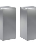 vidaXL Стойка за растения 2 pcs Сребристо 30 x 30 x 60 cm