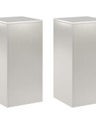 vidaXL Стойка за растения 2 pcs Сребристо 30 x 30 x 60 cm Стомана