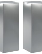 vidaXL Стойка за растения 2 pcs Сребристо 30 x 30 x 80 cm