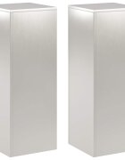 vidaXL Стойка за растения 2 pcs Сребристо 30 x 30 x 80 cm Стомана