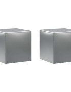 vidaXL Стойка за растения 2 pcs Сребристо 40 x 40 x 40 cm