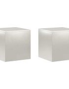 vidaXL Стойка за растения 2 pcs Сребристо 40 x 40 x 40 cm Стомана