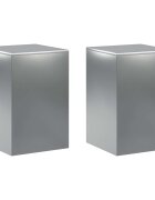 vidaXL Стойка за растения 2 pcs Сребристо 40 x 40 x 60 cm