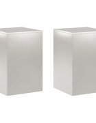 vidaXL Стойка за растения 2 pcs Сребристо 40 x 40 x 60 cm Стомана