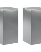 vidaXL Стойка за растения 2 pcs Сребристо 40 x 40 x 80 cm