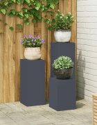 vidaXL Стойка за растения 3 бр. Антрацит 24 x 24 x 75 см