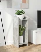 vidaXL Стойка за растения Бетонно сиво 30 x 30 x 80 cm