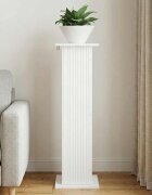 vidaXL Стойка за растения Бял гланц 305 x 30 x 1005 см