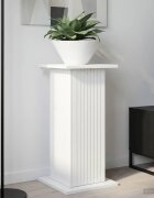 vidaXL Стойка за растения Бял гланц 305 x 30 x 605 см