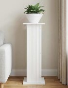 vidaXL Стойка за растения Бял гланц 305 x 30 x 805 см