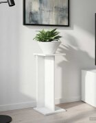vidaXL Стойка за растения Бяло 25 x 255 x 605 см Инженерна дървесина