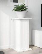 vidaXL Стойка за растения Бяло 305 x 30 x 605 см Инженерна дървесина