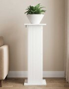 vidaXL Стойка за растения Бяло 305 x 30 x 805 см Инженерна дървесина