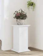 vidaXL Стойка за растения Бяло 33 x 33 x 60 см Инженерна дървесина