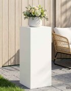 vidaXL Стойка за растения Бяло 40 x 40 x 100 cm Стомана