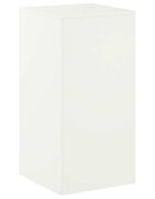 vidaXL Стойка за растения Бяло 40 x 40 x 80 cm Стомана