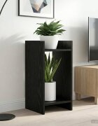 vidaXL Стойка за растения Черен дъб 30 x 30 x 60 cm