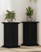 vidaXL Стойка за растения Черен дъб 33 x 33 x 60 см