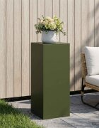 vidaXL Стойка за растения Маслиненозелено 40 x 40 x 100 cm