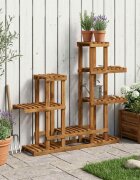 vidaXL Стойка за растения Натурално 118 x 25 x 965 см
