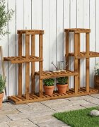 vidaXL Стойка за растения Натурално 123 x 25 x 785 см