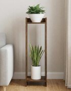 vidaXL Стойка за растения Опушен дъб 30 x 30 x 100 см