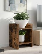 vidaXL Стойка за растения Опушен дъб 30 x 30 x 40 cm