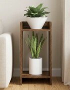 vidaXL Стойка за растения Опушен дъб 30 x 30 x 60 cm