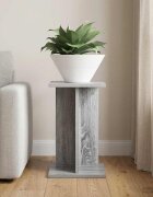 vidaXL Стойка за растения Сив Сонома 25 x 255 x 405 см