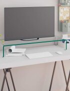 vidaXL Стойка за телевизор/монитор стъкло прозрачна 80x30x13 см