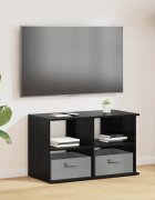 vidaXL Стойка за телевизор с чекмедже Черния дъб 79 x 40 x 48 см