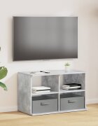 vidaXL Стойка за телевизор с чекмедже Циментено сиво 79 x 40 x 48 см