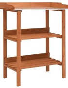 vidaXL Стойка за цветя 76x37x89 см чамово дърво