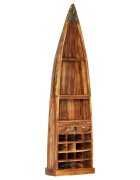 vidaXL Стойка за вино 50x40x180 см регенерирано дърво масив