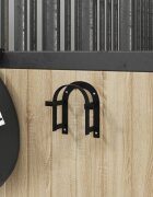 vidaXL Стойка за юзда стенен монтаж черна желязо