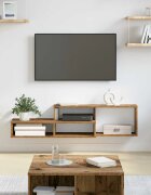 vidaXL Стойказастенентелевизор 120x25x285см Инженерна дървесина