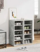 vidaXL Стойки за обувки 2 бр бетонно сив 315x35x70 см инженерно дърво