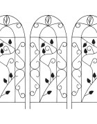 vidaXL Стойки за пълзящи растения 3 бр черни 40х100 см желязо