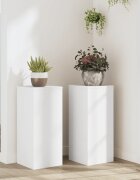 vidaXL Стойки за растения 2 бр бели 30x30x70 см инженерно дърво