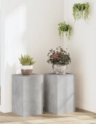 vidaXL Стойки за растения 2 бр бетонно сиви 30x30x50cm инженерно дърво