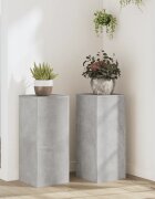 vidaXL Стойки за растения 2 бр бетонно сиви 30x30x70см инженерно дърво