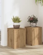 vidaXL Стойки за растения 2 бр дъб артизан 25x25x35 см инженерно дърво