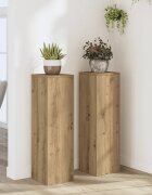 vidaXL Стойки за растения 2 бр дъб артизан 25x25x80 см инженерно дърво