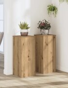 vidaXL Стойки за растения 2 бр дъб артизан 30x30x70 см инженерно дърво