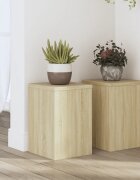 vidaXL Стойки за растения 2 бр дъб сонома 20x20x30 см инженерно дърво